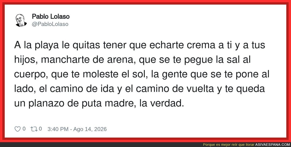 Ir a la playa es charca