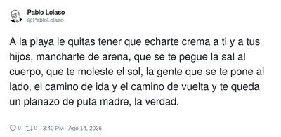 Ir a la playa es charca