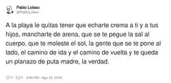 Ir a la playa es charca
