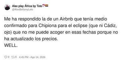 Las ratas usureras prepar&aacute;ndose para el eclipse de 2027