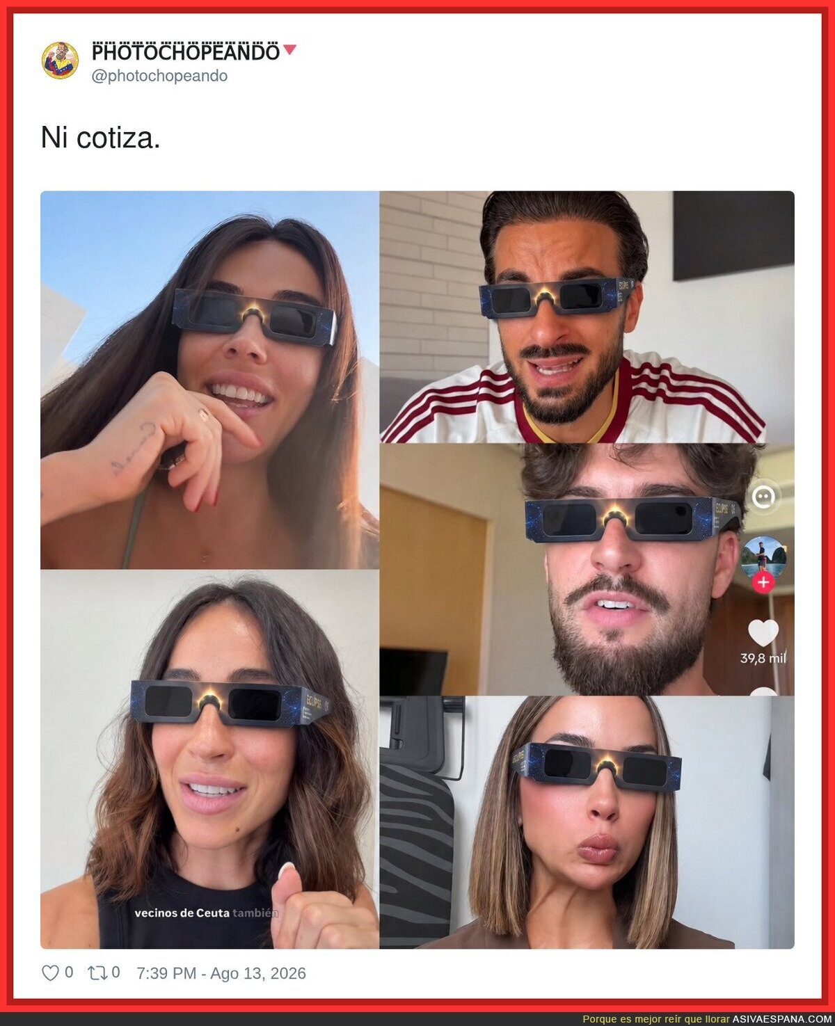 Cuando te compras unas gafas de 2 euros y te crees que eres el personaje principal de una pel&iacute;cula de ciencia ficci&oacute;n