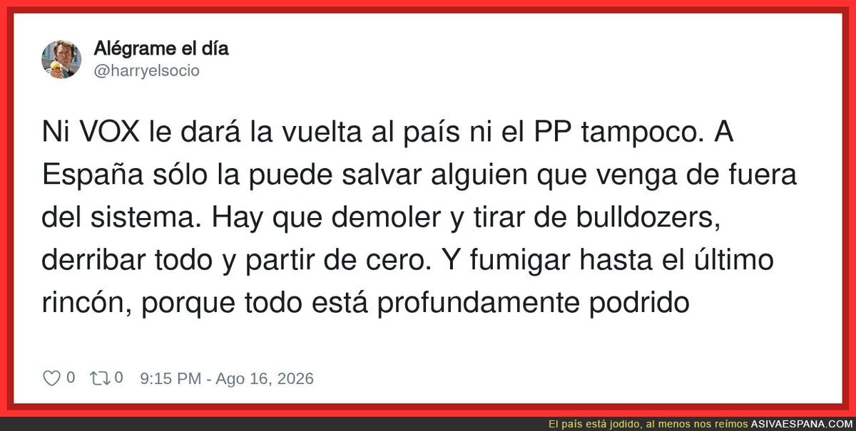 Espa&ntilde;a no tiene soluci&oacute;n conocida