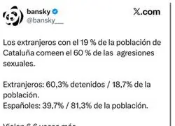 Bansky haciendo matem&aacute;ticas de barra de bar para que salga el n&uacute;mero que quer&iacute;a