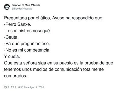 Cuando te preguntan algo y respondes con todo menos la respuesta