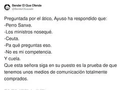 Cuando te preguntan algo y respondes con todo menos la respuesta