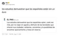 Que optamos por no viajar, dice