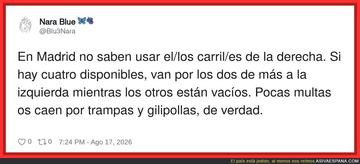 En Madrid usamos los carriles como si fuera un videojuego: si est&aacute; prohibido, pa' all&aacute; voy