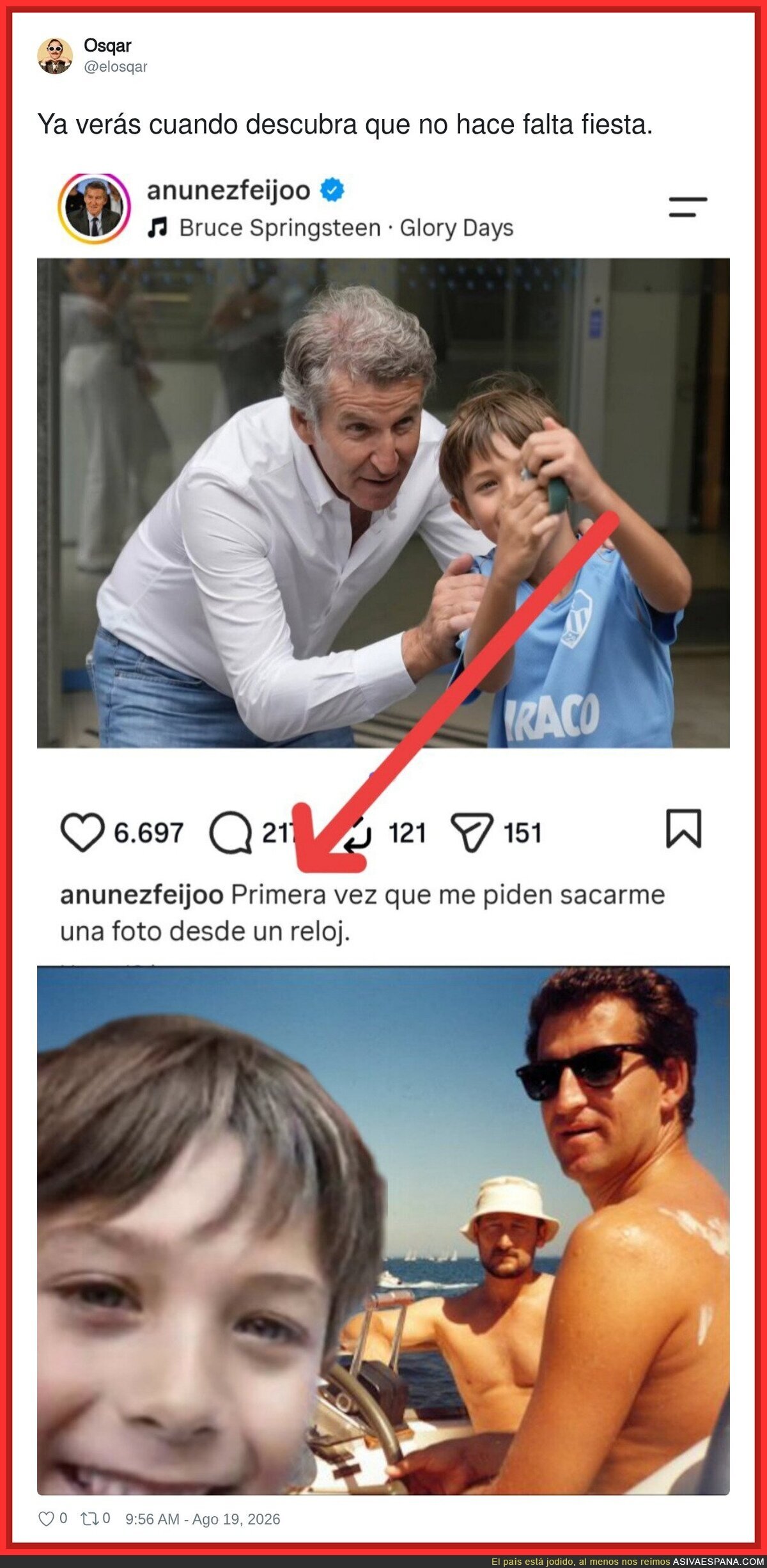 A Feijoo le mola posar en fotos