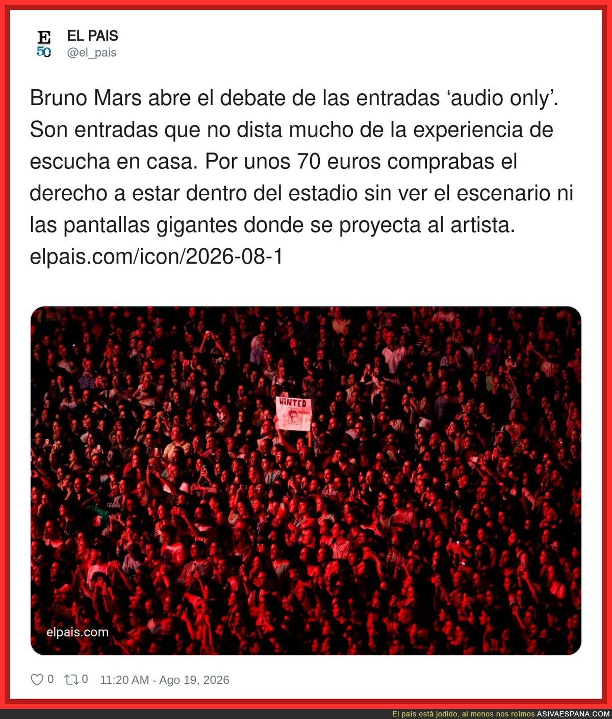 Nos estamos yendo a la mierda de forma brutal