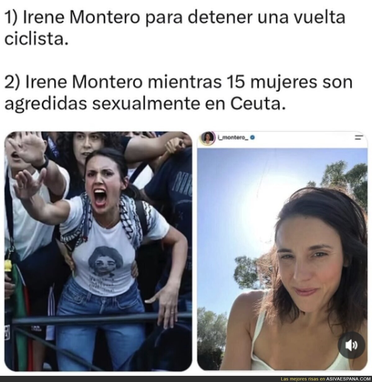 Irene Montero siendo Irene Montero