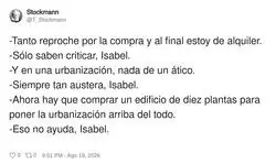 Isabel cuando le pides un consejo