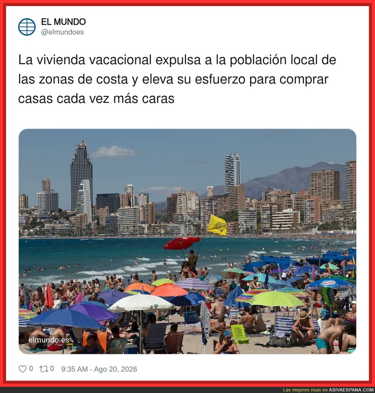 La playa: donde los locales van a trabajar y los turistas van a disfrutar del clima que sus casas ya no pueden permitirse