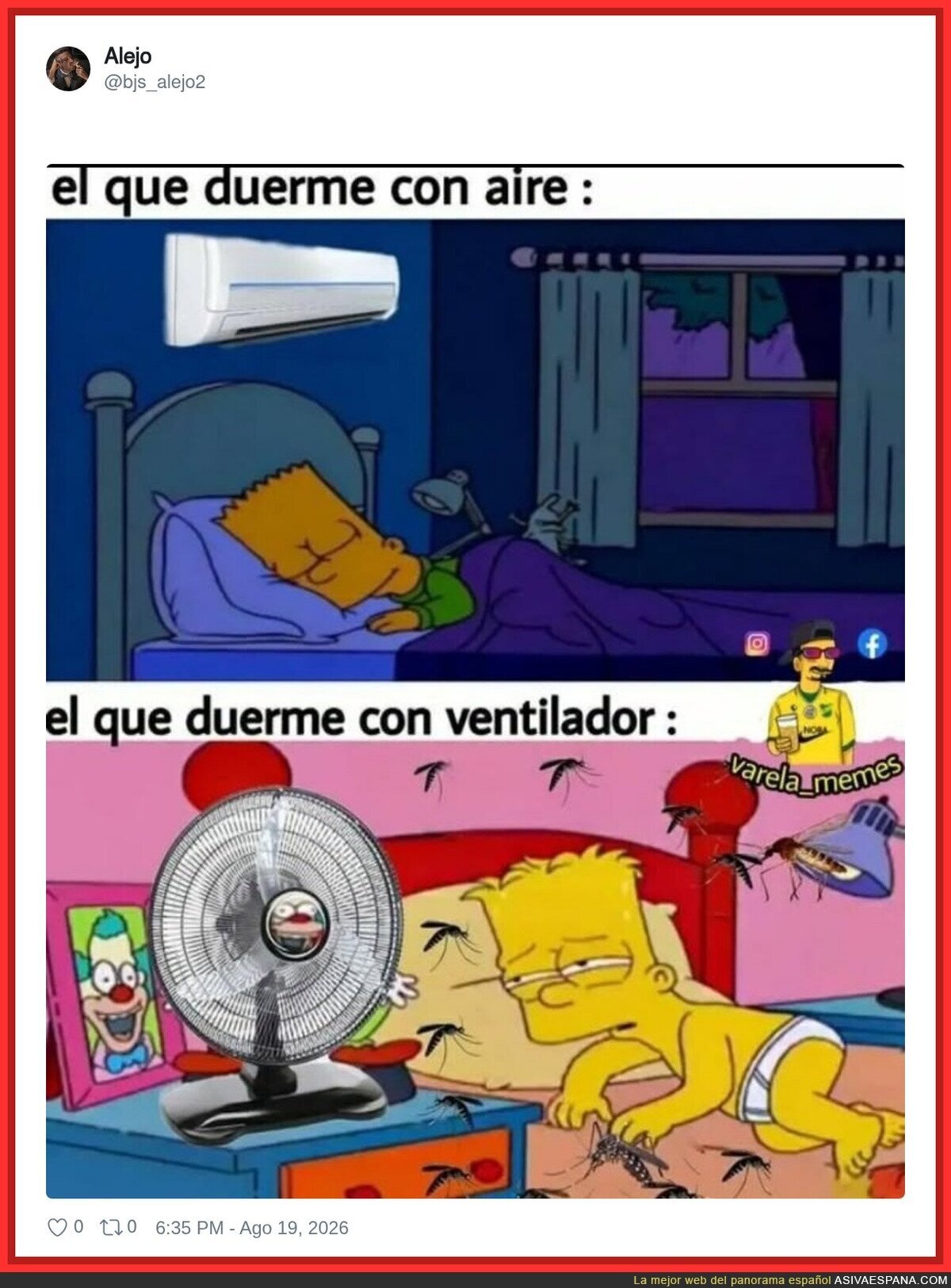 El que duerme con aire vs el que duerme con ventilador
