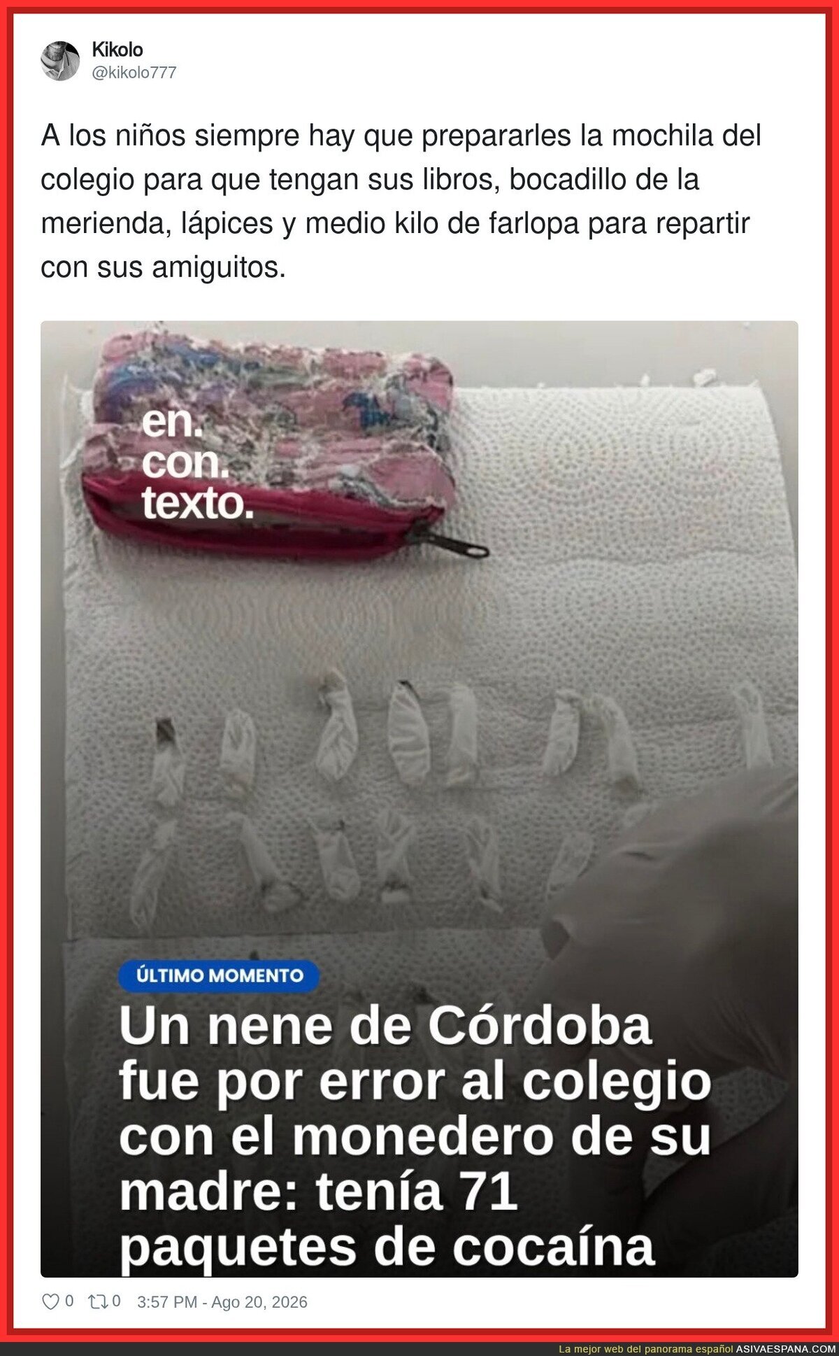 El niño repartiendo entre sus amigos