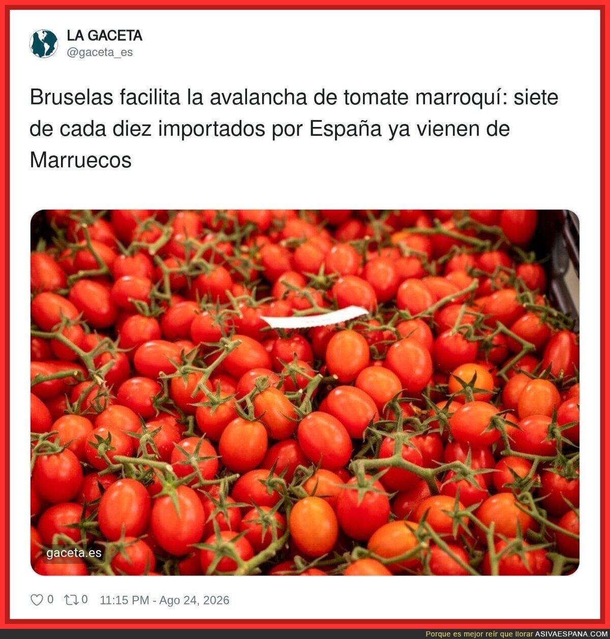 Prefiero comer gomaespuma que comer tomates marroqu&iacute;es