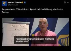 Oscar Puente demoledor en su respuesta al CEO de Ryanair
