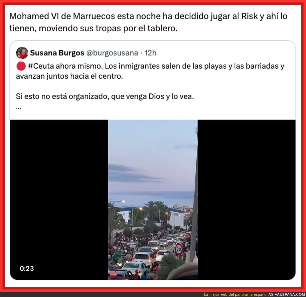 Mohamed VI de Marruecos esta noche ha decidido jugar al Risk