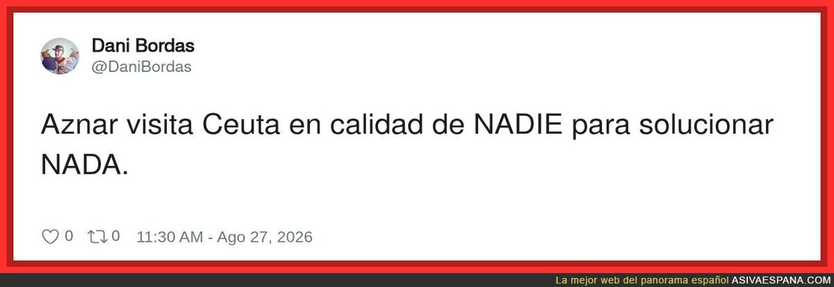 Aznar, haberte quedado de vacaciones en Marbella