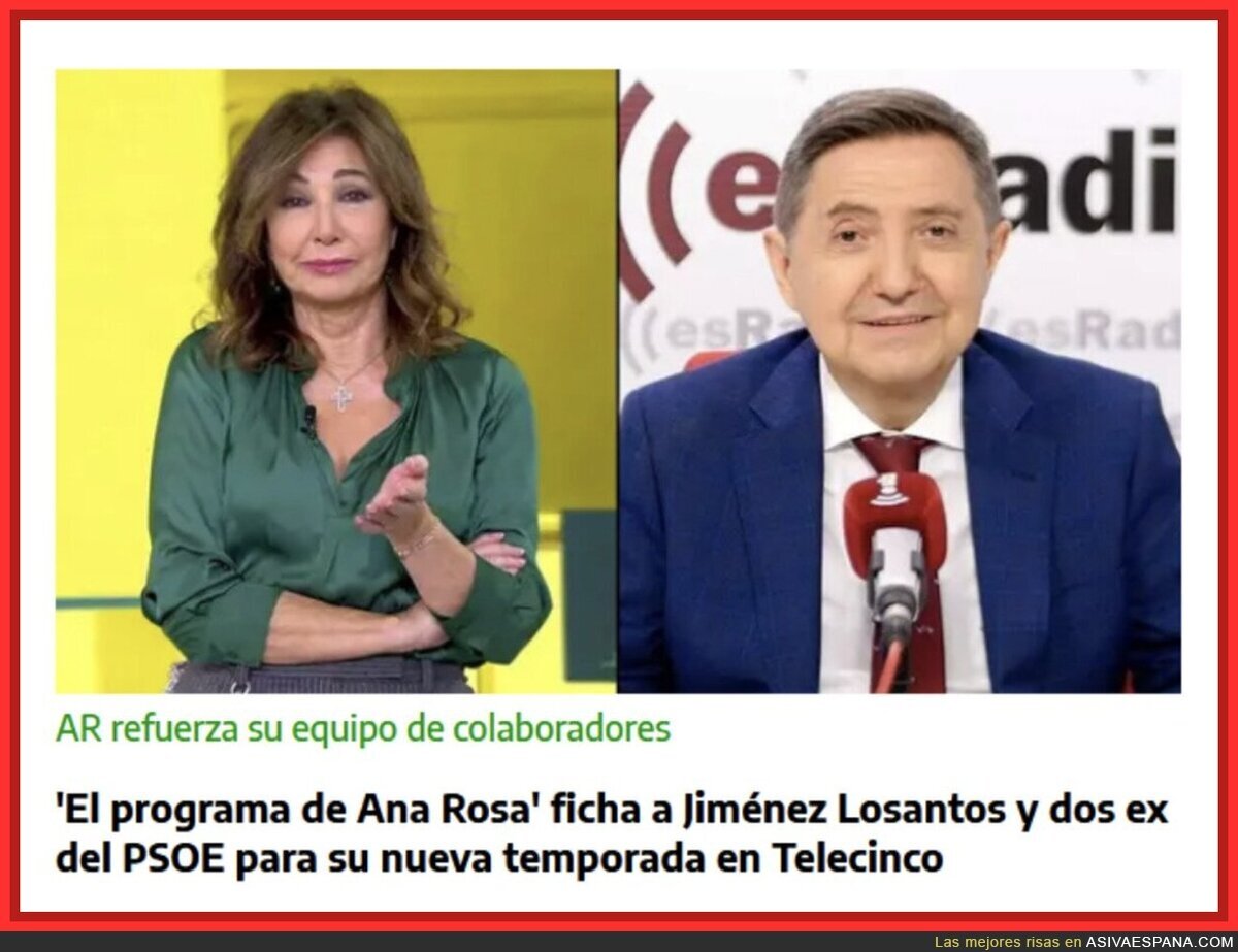 No se puede decir que Ana Rosa no vaya de cara... al sol