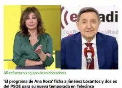 No se puede decir que Ana Rosa no vaya de cara... al sol