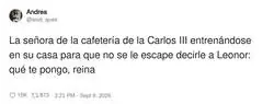 "Qu&eacute; te pongo, reina" el primer d&iacute;a