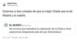 Las mejores diadas, las de Madrid