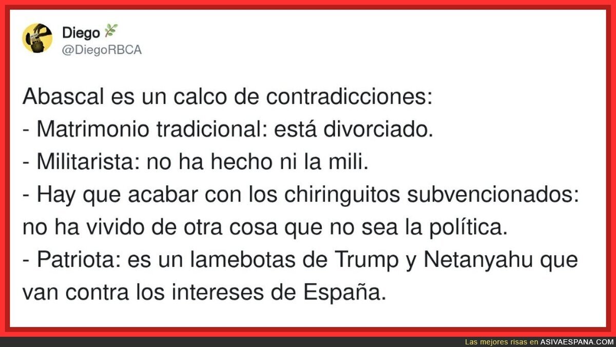 Abascal el rey de las contradicciones