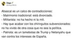 Abascal el rey de las contradicciones