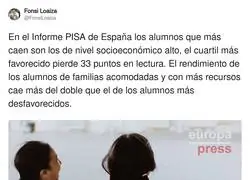 Vaya sorpresa, resulta que tener pasta s&iacute; ayuda aunque seas un tolai en los estudios