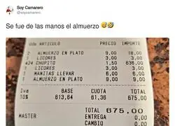 Se fue de las manos el almuerzo