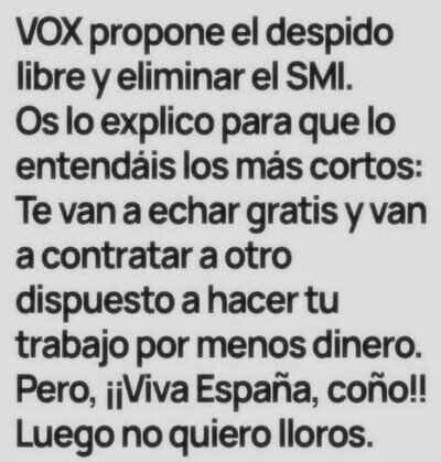 Vox explic&aacute;ndote por qu&eacute; te van a explotar: es por Espa&ntilde;a, chaval