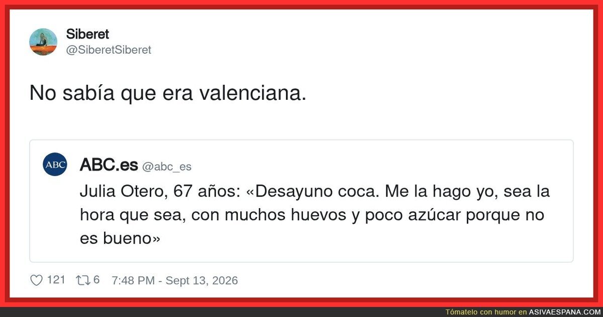 &iquest;Un desayuno un poco fuerte, no Julia?