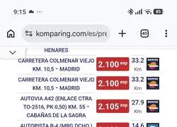 Ocura total, ya se ven gasolineras en Espa&ntilde;a vendiendo diesel a 2,20&euro; y con la rebaja de los 20c, que su venta real es 2,40&euro; r&eacute;cord hist&oacute;rico