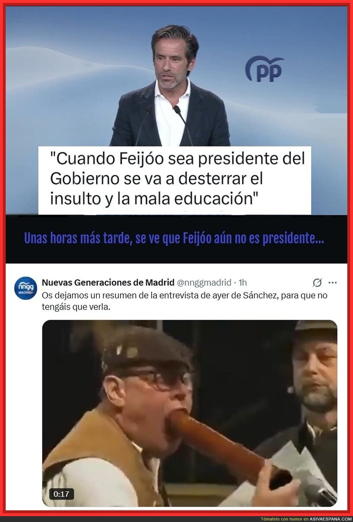 A S&eacute;mper s&oacute;lo le ha faltado cerrar su discurso con un &iexcl;PERRO S&Aacute;NCHEZ HIJO DE PUTA!!