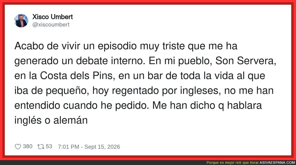 En Baleares ya no nos dejan ni hablar nuestro idioma