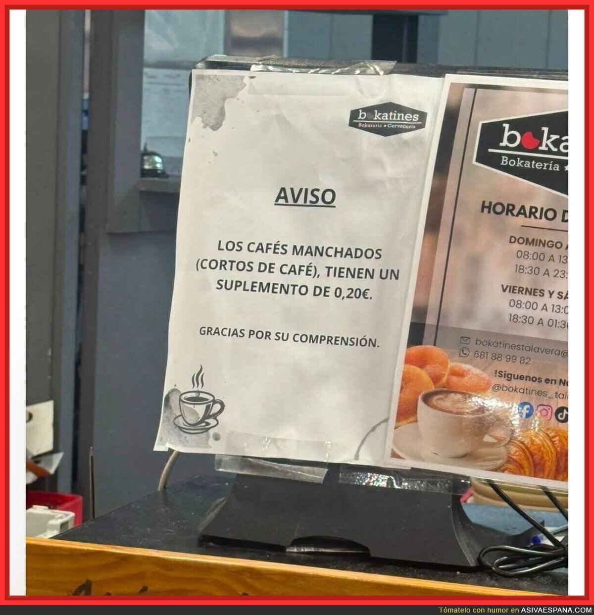 &iquest;Qu&eacute; os parece el precio por manchar el caf&eacute;?