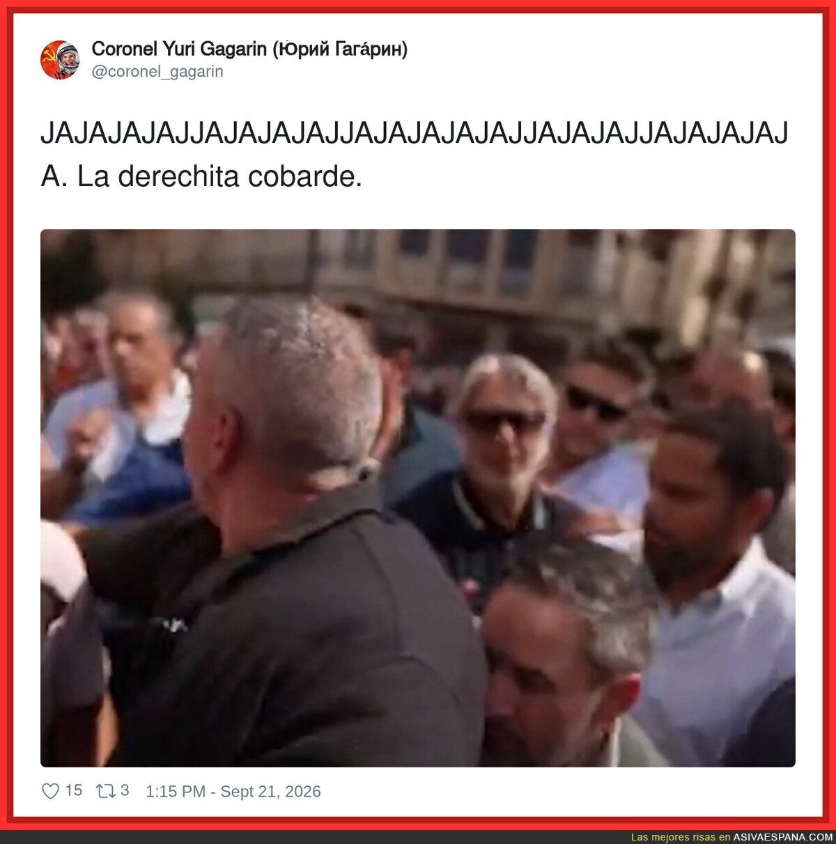 No ha sido susto. Ha sido una finta para luego engancharle en el bazo. De verdad. Abascal es el nuevo Cid Campeador