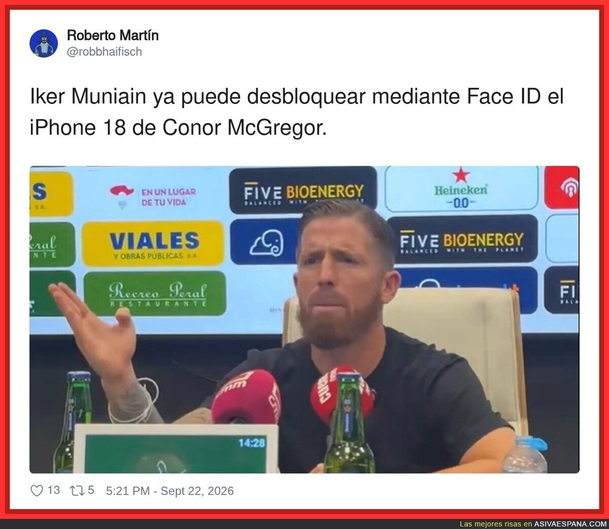 Brutal, Munianín, ha evolucionado en McGregor