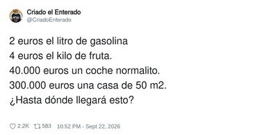 El rumbo que llevamos no es ni medio normal