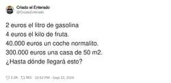 El rumbo que llevamos no es ni medio normal