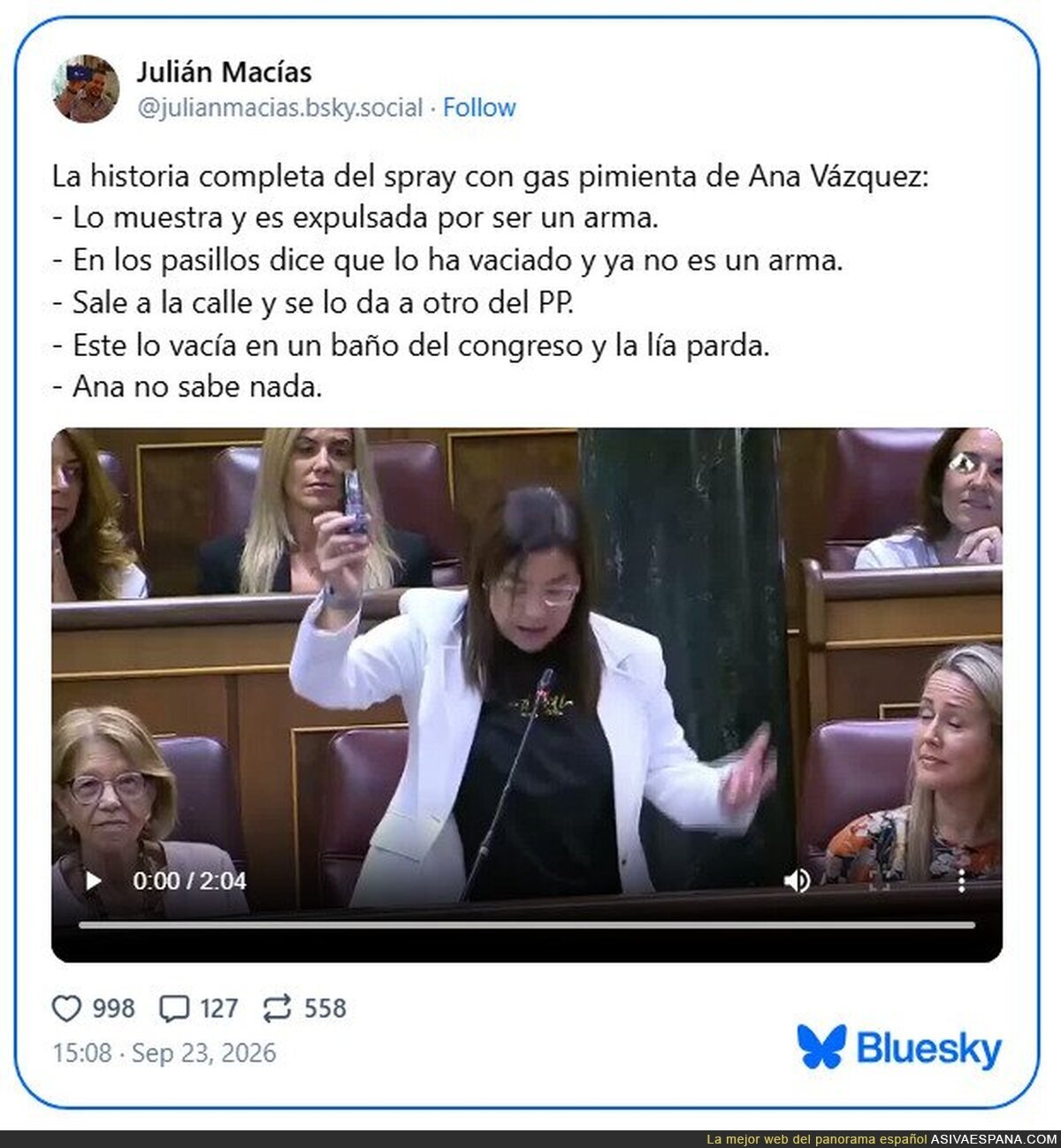 Hoy en el congreso "La Tejera del PP". Breve sinopsis: