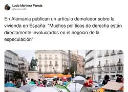 Alemania publicando art&iacute;culos sobre Espa&ntilde;a mientras nosotros aqu&iacute; montando tiendas de campa&ntilde;a en Puerta del Sol como si fuera Coachella