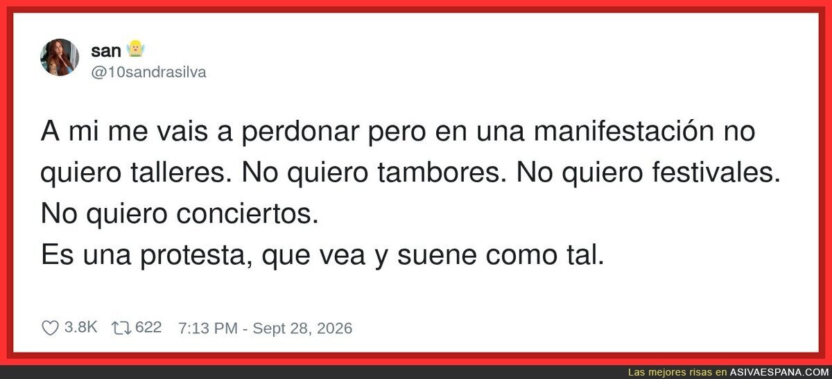 Protestas de verdad, no charangas