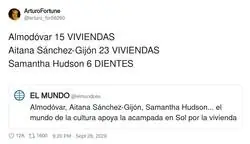 El mundo de la cultura apoyando a la acampada en Sol
