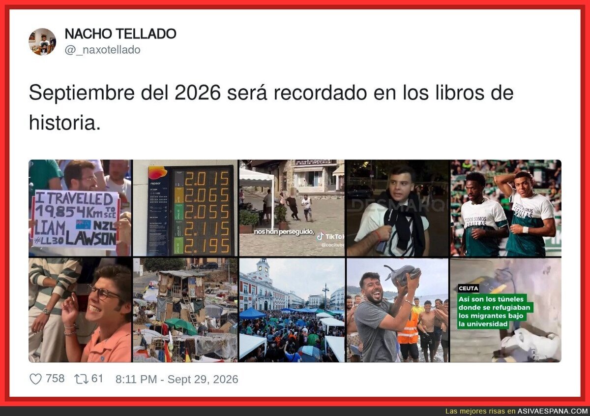 Septiembre del 2026 ha sido una locura