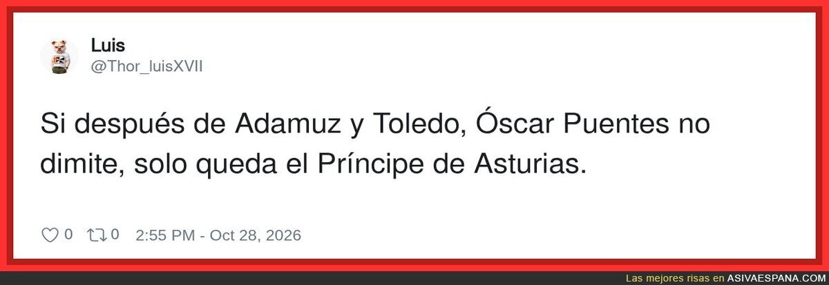 El Príncipe de Asturias ficha como último recurso: la dimisión del ministro, por fin, con cargo al erario