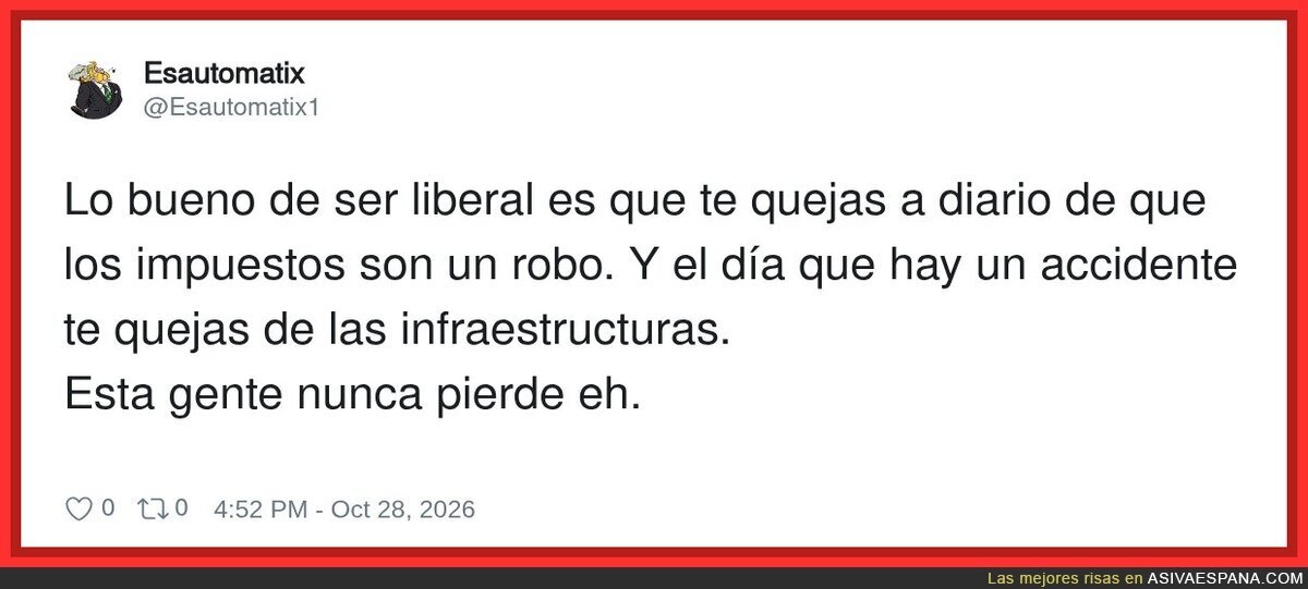 El liberal medio: Estado m&iacute;nimo hasta que se descarrila un tren y aparece el Estado m&aacute;ximo