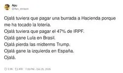 Ojal&aacute; pagar el 47% de IRPF y que gane la izquierda: la carta a los Reyes Magos del contribuyente ilusionado