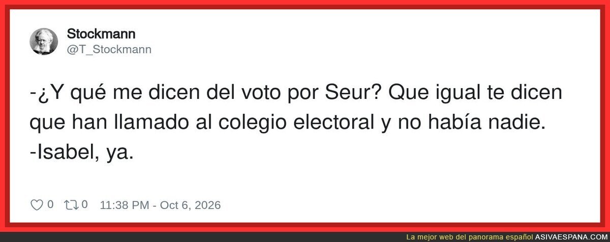Tu voto llegar&aacute; entre las 9 y las 21 h, o nunca, como todo lo de Seur