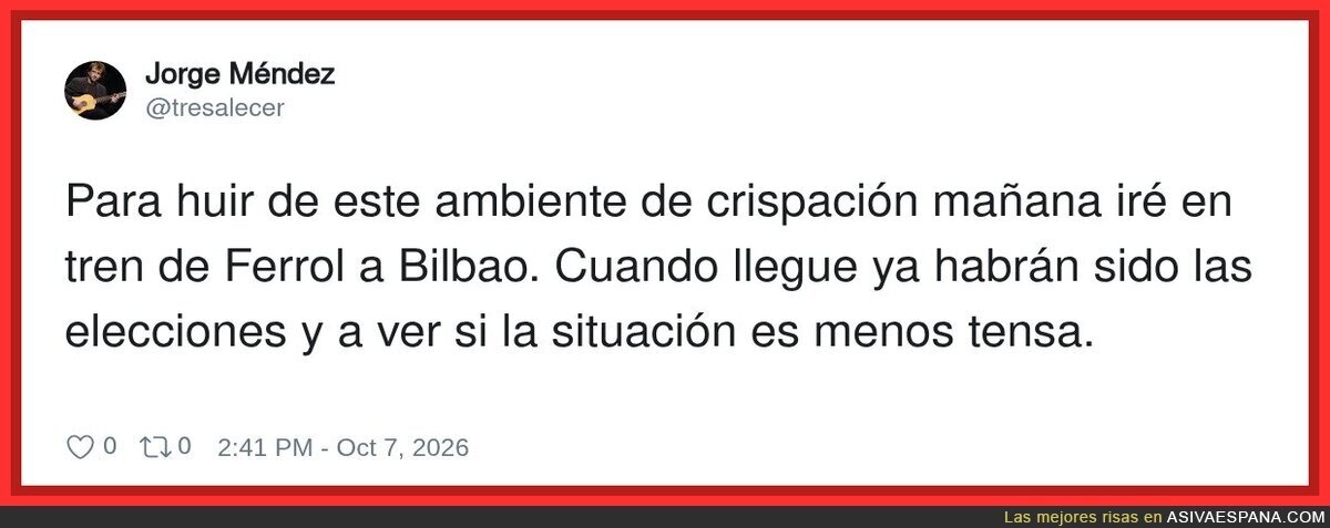 Ferrol-Bilbao en tren: el &uacute;nico plan para saltarte unas elecciones enteras